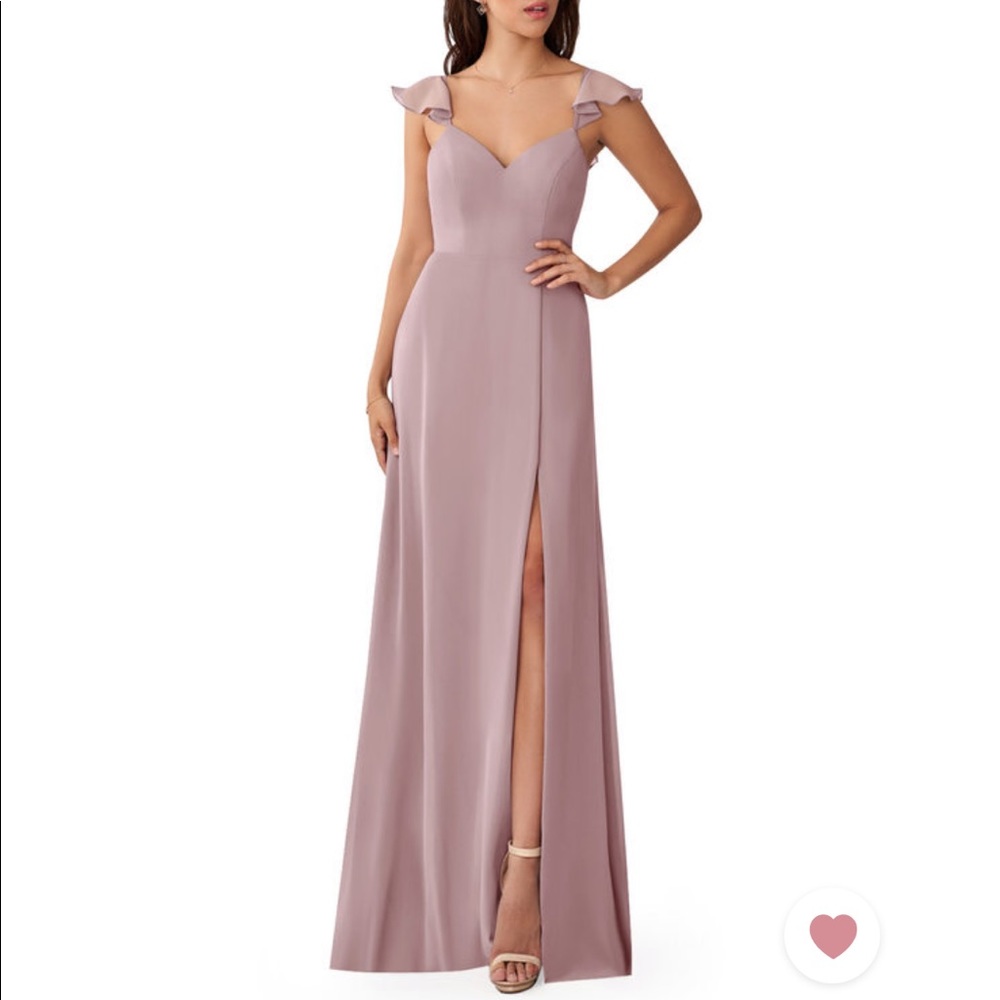 Azazie Vintage Mauve Everett Size 10